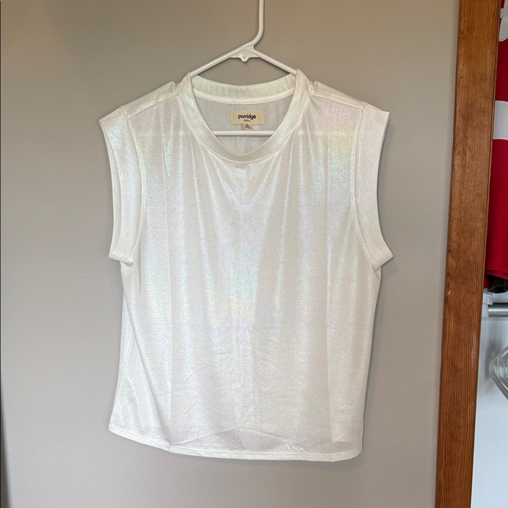 Sparkling White Muscle Tee